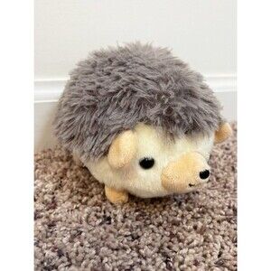 Amuse Hedgehog Plush Stuffed Animal Kawaii Gray Cream Small Soft Toy Japan Style